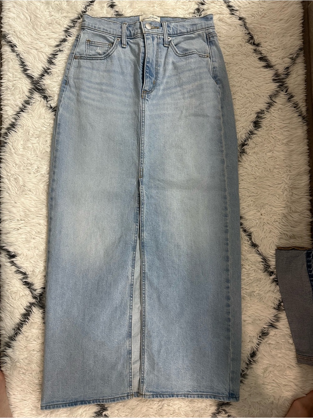 Universal Thread Light Blue Straight-Leg Denim Skirt